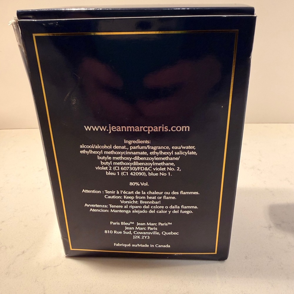 Paris Bleu by Jean Marc Paris Eau De Parfum Cologne 3.4 fl oz/100 mL NEW IN BOX - Picture 10 of 15
